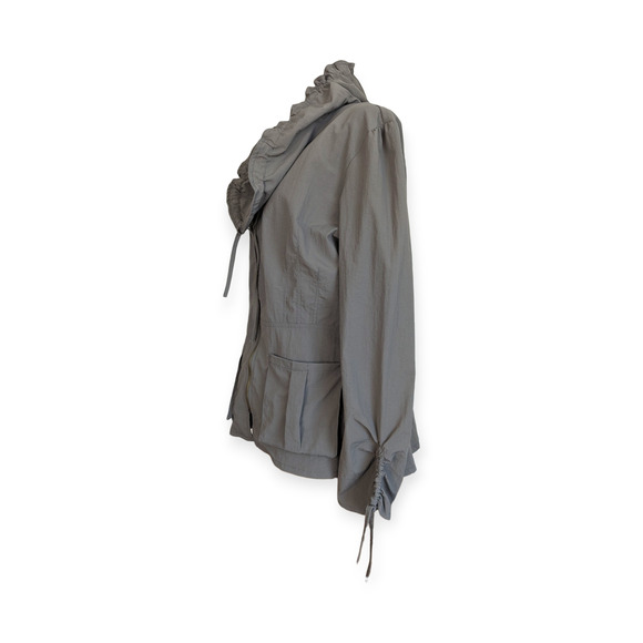 Hanna for la Journée Lightweight Peplum Drawstring Jacket 3 Medium - Picture 6 of 8